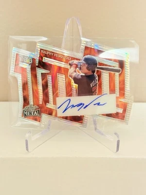 2024 Leaf Metal # 1/1 Top 100 Ralphy Velazquez Fire Lava Auto - Image 1 of 4