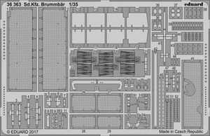 Eduard 1/35 Photoetch detail Sd. Kfz. 166 Brummbär schürzen for Tamiya - 36363 - Picture 1 of 6