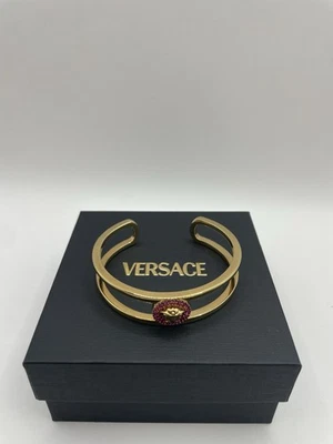 范思哲手链金属 + Strass 金色 S 码 550 美元零售 — 第 1/4 张图片