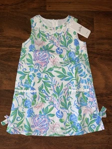 Lilly Pulitzer Girl 5 Resort White JUST A PINCH LITTLE SHIFT Classic Dress NWT - Picture 1 of 4