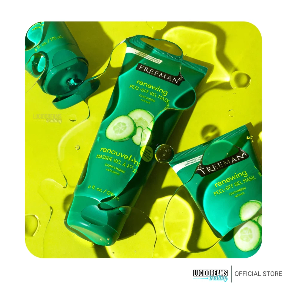 1x FREEMAN Renewing Cucumber Peel-Off Gel New Stock - 175ml - Image 1 of 4