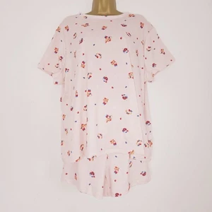 NEU JD Williams 16-26 Strawberries Jam Croissant Print Pink Pyjama 2-teiliges Set - Bild 1 von 11