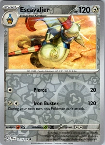 Escavalier Reverse Holo 102/159 SV09: Journey Together Uncommon - NM - Picture 1 of 2