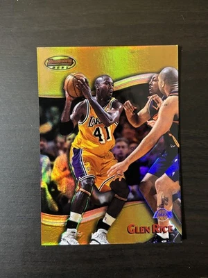 Glen Rice 1998-99 Bowman's Best Refractor /400 #25 SP Los Angeles Lakers Star - Image 1 of 2