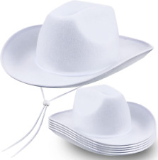 6 Pack Bulk Cowboy Hats Western Cowboy Hat Plain Cowboy Hat with Adjustable Draw