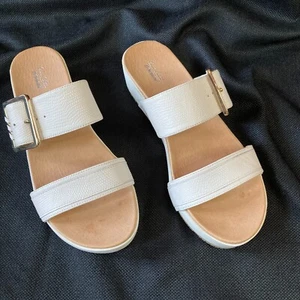 Dr. Scholls Sandals Size 7.5M Frill, Gardenia White Summer Vacation Resort Women - Picture 1 of 21
