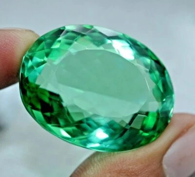Natural GIE Certified 256 Ct Brazilian Green Color Topaz Oval Cut Loose Gemstone - Image 1 of 4