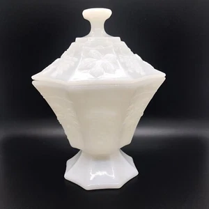 Plato de caramelo de vidrio de leche de colección patrón de uva compuesto llavero frasco de tocador - Imagen 1 de 7