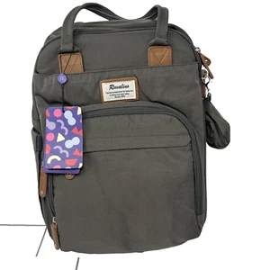 RUVALINO Diaper Bag Backpack Gray Neutral All-in-One Baby Travel Bag Waterproof - Picture 1 of 11