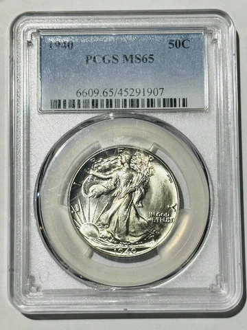 1940 P Walking Liberty Half Dollar PCGS MS-65 Cover