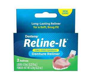 Denture Reline Kit - Advanced Formula Reline It Denture Reliner (Pack of 4)
