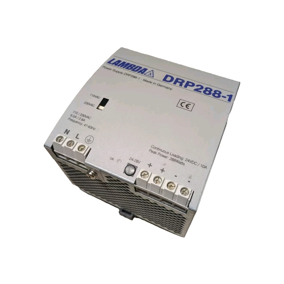 Lambda Netzteil Power Supply DRP288-1  115/230VAC   24VDC / 10A - Bild 1 von 2