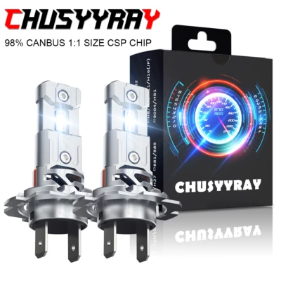 2x H7 LED Headlight Bulbs 6000K White For Yamaha YZF R3 2014 2015 2016 2017 2018 - Image 1 of 4