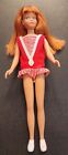 Vintage Barbie Straight Leg Titan Skipper Doll In Original Red Swimsuit 1963