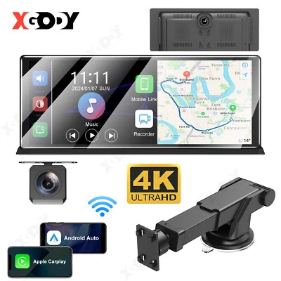 XGODY 11" 1180P Dash Cam CarPlay 2.5D IPS Touch Screen HD Car DVR Video Recorder