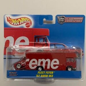 Supreme Hot Wheels Fleet Flyer + 1992 BMW M3 Red IN HAND Limited NEW From Japan