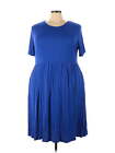 POSESHE Women Blue Casual Dress 4X Plus