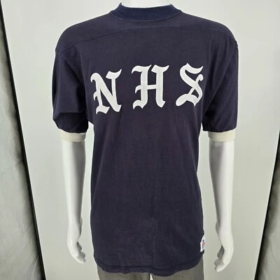 Vintage 1980s Russell Athletic "NHS" AIM 80 Cotton Practice/Sideline Jersey (M) - Image 1 of 4