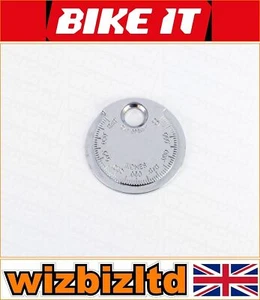 Bike It Spark Plug Coin Gauge [0.02" - 0.1" electrode gap checker] - Picture 1 of 1