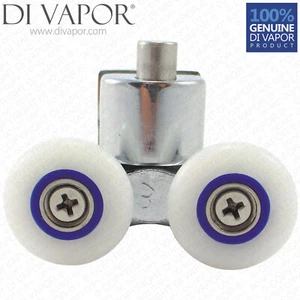 Doble rodillo para puerta de ducha cuadrante de resorte Di Vapor (R) | vidrio de 6 mm a 8 mm | zinc - Imagen 1 de 8