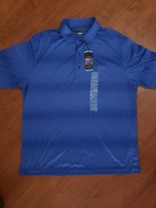 Neu mit Etikett Large Greg Norman blau Play Dry Fit Golfhemd für Herren - Bild 1 von 2