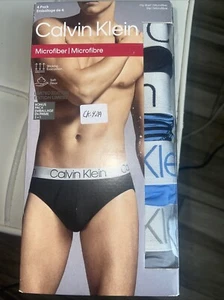 CALVIN KLEIN, BLACK COLOR Chromatic 4-Pack Hip Brief, Small - Picture 1 of 9