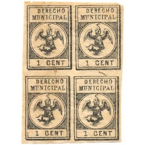 Mexico Revenue Stamps, Durango DU4 MNH block - Picture 1 of 4