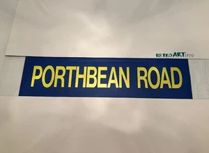 Cornwall / Cornish Bus Blind 73 Blue 31" - VERY RARE - Porthbean Road - Picture 1 of 6