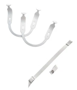 Hockey Helmet White Ear Loops & Chin Strap Kit | Earslings Ear Slings Marner TML - Bild 1 von 5