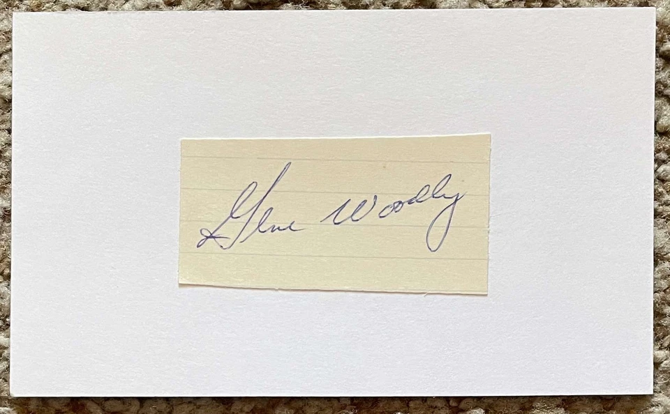 Gene Woodling signed cut - Yankees Indians debut 1943 - - Image 1 of 1