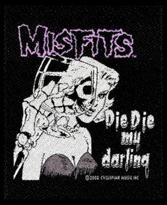 MISFITS DIE DIE MY DARLING WOVEN SEW ON PATCH OFFICIALLY LICENSED - Picture 1 of 7