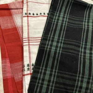 Threshold Target Holiday Plaid Green Red Kitchen Towel Set Of 3 - Picture 1 of 2
