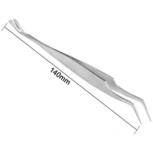 Sewing Machine Tweezers Quilts Embroidery Premium Curved Tip Craft Repairing - Picture 1 of 2