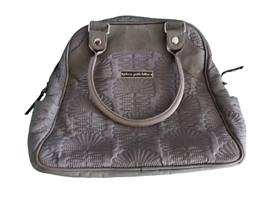 Petunia Pickle Bottom Dark Gray Satchel Backpack Diaper Bag Boho Chic EUC - Image 1 of 4