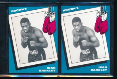 Lot (2) 1990 Brown's Boxing #5 Iran Barkley Middleweight (AL74) SWSW6 - Image 1 of 2
