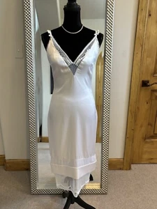 Cushnie weiß Satin und Spitze Midi Schlupfkleid US Größe 4 - Bild 1 von 11