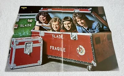 SLADE 1977 Glam Swedish Poster Music Magazine 1970s Vintage Rare - Image 1 of 4