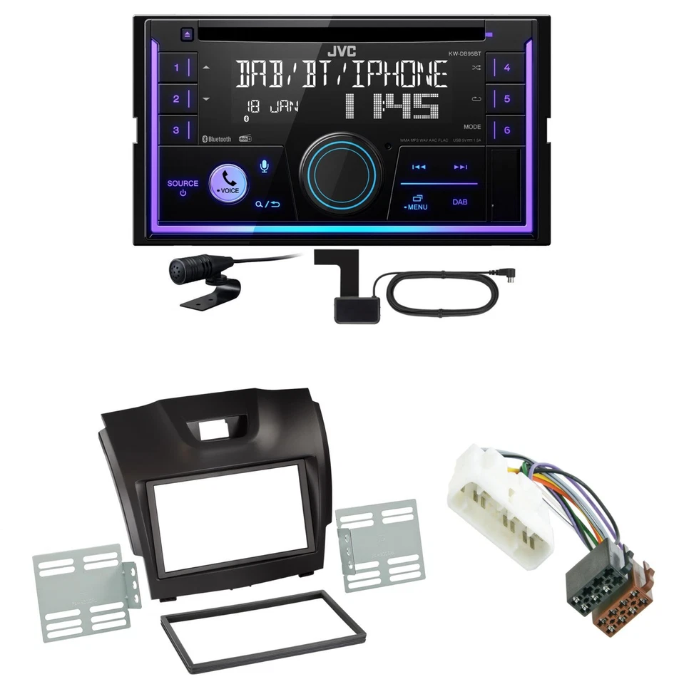 JVC KW-DB95BT Bluetooth Digitalradio USB CD Einbauset für Isuzu D-Max 2 - Bild 1 von 1