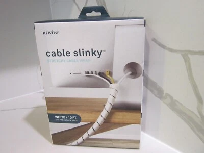 10-ft Cable Slinky Soft and Flexible Rubber Spiral Cord Wrap (2-ft X 5) White - Image 1 of 3