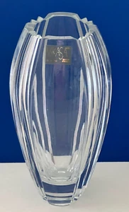 Mikasa Crystal Bud Vase Geometric Pattern 7.5 " with Tag - Picture 1 of 9
