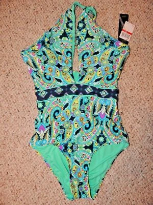 Maiô feminino Laundry by Shelli Segal peça única turquesa vários tamanhos médio - Imagem 1 de 2