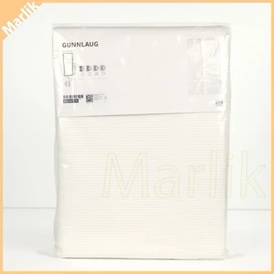 IKEA GUNNLAUG Sound Absorbing Curtain 57x98" White 605.001.70 Polyester, NEW - Picture 1 of 2
