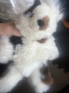Orso giocattolo morbido in pelliccia di alpaca bianco e nero 9 pollici marrone - Foto 1 di 5