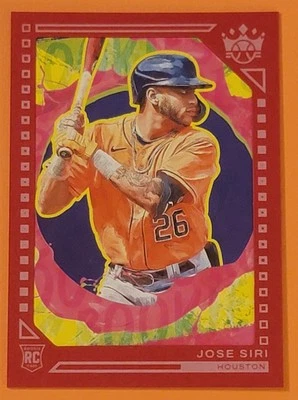 2022 Panini Diamond Kings - Rookies - Jose Siri #144 Red Frame (RC) - Astros  - Image 1 of 2