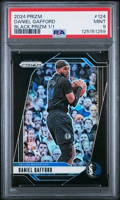 2024-25 Panini Prizm - Daniel Gafford #124 True Black Prizm 1/1 PSA 9 Mavs - Image 1 of 2
