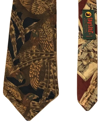 Corbata reversible de algodón de gallo para pájaros perros de caza caballos 57”x3,75” Foto 1 de 4