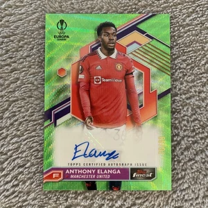 Autografo 2022 Topps Finest Anthony Elanga Auto #A-AE Green #'d /99 SP - Foto 1 di 10