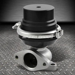 UNIVERSAL 38MM TURBO MANIFOLD EXHAUST BLACK V-BAND EXTERNAL WASTEGATE+SPRING - Picture 1 of 3