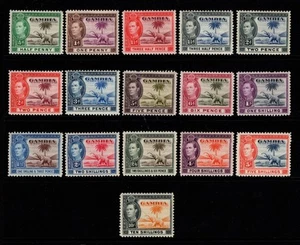 GAMBIA KGVI 1938-46 SATZ, SG 150/161, FEIN POSTFRISCH, KAT. 180£ - Bild 1 von 2