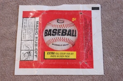 1966 Topps baseball card wrapper - Magic Rub Off variation - Image 1 of 2